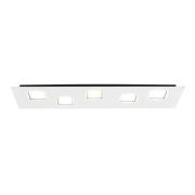 Langwerpige LED plafondlamp Quarter in wit