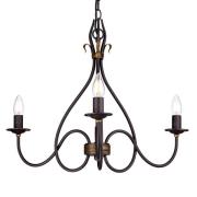 Smeedijzeren hanglamp WINDERMERE, 3-lichts