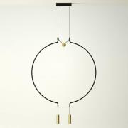 Axolight Liaison M2 hanglamp zwart/goud 84cm