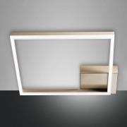 LED plafondlamp Bard, 42x42cm, matgoud finish