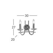 KOLARZ Imperial wandlamp, messing, 2-lamps