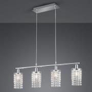 Hanglamp Posh met behang, 4-lamps