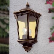 Buitenwandlamp Puchberg, direct, zwart-goud