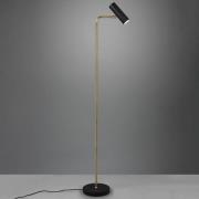 Vloerlamp Marley, mat messing/mat zwart