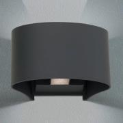 LED buitenwandlamp Greta, up/down, antraciet