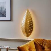 Wandlamp Pietro in bladvorm, goud