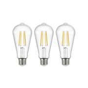 Arcchio LED filament lamp helder E27 3.8W 2700K 806lm set van 3