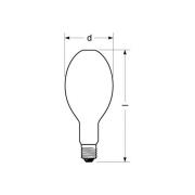 RADIUM Halogeen gasontladingslamp E40 1000W HRI-E NSC/F, opaal