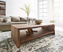 DELIFE Salontafel Live-edge 130x60 cm acacia boomrand