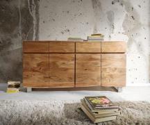 DELIFE Dressoir Live-Edge 172 cm acacia natuur 4-deuren 4 laden