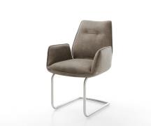DELIFE Sledemodel Zoa-Flex microvelours taupe vintage sledemodel rond ...