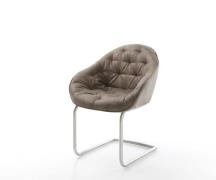 DELIFE Sledemodel Gaio-Flex microvelours taupe vintage sledemodel rond...