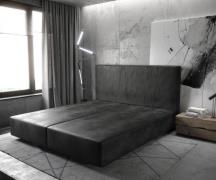 DELIFE Boxspring frame Dream-Well 180x200 cm Antraciet Vintage Mikrofa...