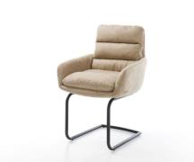 DELIFE Sledemodel Abelia-Flex met armleuning microvelours beige vintag...