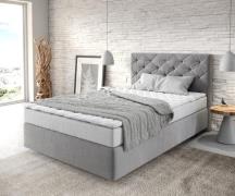 DELIFE Boxspringbed Dream-Great 120x200 microvezel grijs