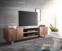 DELIFE TV-meubel Live-Edge 200 cm acacia bruin 4 deuren 2 compartiment...