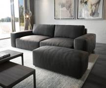 DELIFE Big-sofa Lanzo XL kunstleer vintage antraciet 270x130 cm met po...