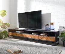 DELIFE Tv-meubel Famke 240 cm mango Teak 2 vakken 4 schuifladen