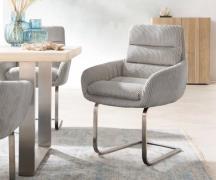 DELIFE Sledemodel Abelia-Flex met armleuning koord zilver grijs sledem...