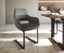 DELIFE Sledemodel Yago-Flex met armleuning microvelours antraciet vint...