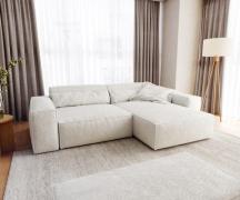 DELIFE Hoekbank Sirpio XL 270x170 cm bouclee cream-white recamiere var...