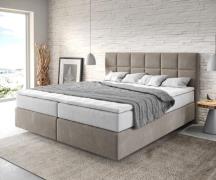 DELIFE Boxspringbed Dream-Fine 180x200 cm Microvezel Beige met TFK Mat...