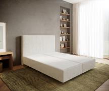 DELIFE Boxspringframe Dream-Well 160x200 cm Bouclé Crème-Wit