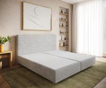 DELIFE Boxspringframe Dream-Well Koord Zilvergrijs 200x200 cm