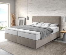 DELIFE Boxspringbed Dream-Well 180x200 cm Microvezel Beige met TFK Mat...
