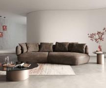 DELIFE Sofa Roya 320x140 cm microvezel taupe vintage