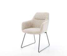 DELIFE Eetkamerstoel Pejo-Flex koord beige slipframe zwart pocketveer ...