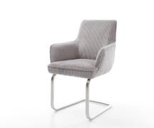 DELIFE Sledemodel Heira-Flex met armleuning koord zilver grijs sledemo...