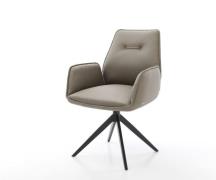 DELIFE Eetkamerstoel Zoa-Flex echt leer mud kruisframe breed zwart poc...