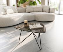 DELIFE Woonkamertafel Ekrem 65x65 cm keramiek Laminam®Emperador extra ...