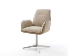 DELIFE Draaistoel Zoa-Flex materiaalmix mud kruispoot roestvrij staal ...