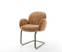 DELIFE Sledemodel Nube-Flex met armleuning chenille Roest sledemodel v...