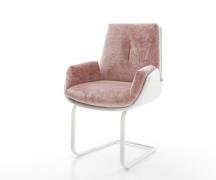 DELIFE Sledemodel Clea-Flex materiaalmix echt leer wit-rosé sledemodel...