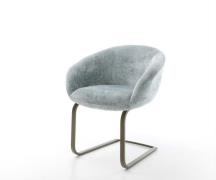 DELIFE Sledemodel Vinka-Flex met armleuning chenille pastelblauw slede...