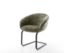 DELIFE Sledemodel Vinka-Flex met armleuning chenille olijfgroen sledem...