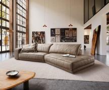 DELIFE Big sofa Snoosh 400x150 cm microvezel Mud vintage Recamiere rec...