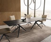 DELIFE Eetkamertafel Edge 300x100 keramiek Laminam®Noir Desir bruin Es...