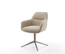 DELIFE Draaistoel Pejo-Flex materiaalmix mud kruispoot roestvrij staal...