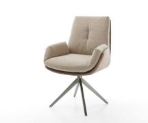 DELIFE Draaistoel Clea-Flex microvelours mud kruisframe breed grafiet ...