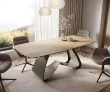 DELIFE Eettafel Edge Boot 200x100 keramiek  Laminam® Sabbia Eichefarbi...