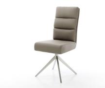 DELIFE Draaistoel Pela-Flex echt leer mud kruisframe breed roestvrij s...