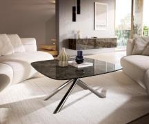 DELIFE Salontafel Edge Boot 90x90 cm keramiek Laminam® Emperador Extra...