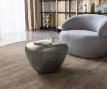 DELIFE Bijzettafel Caramia 65x55 cm metallic zilver