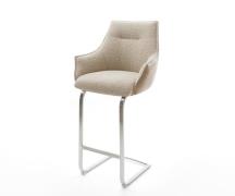 DELIFE Barstoel Alja-Flex materiaalmix microvezel modder / bouclé modd...