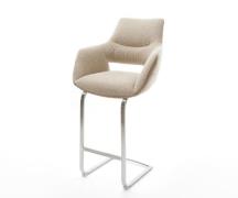 DELIFE Barstoel Yago-Flex Materiaalmix microvezel Mud / bouclé Mud Vri...