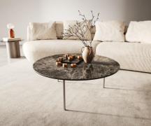 DELIFE Salontafel Edge rond 90x90 cm keramiek Laminam® Emperador Extra...